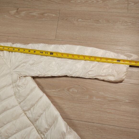 Uniqlo Ultra Light Down Hooded Jacket Womens Small White Packable Puffer Coat - Picture 12 of 13